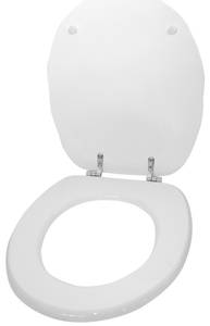 WC-Sitz Muschel Weiß Weiß - Holzwerkstoff - 38 x 6 x 47 cm