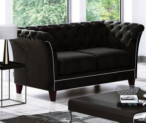 Sonya 2-Sitzer Chesterfield Sofa Schwarz