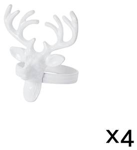 Serviettenringe Rudolph Weiß - Metall - 2 x 4 x 1 cm