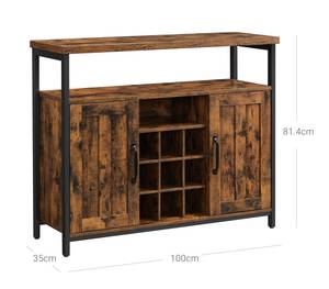 Sideboard Braun - Holzwerkstoff - 35 x 82 x 100 cm