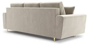 Schalfsofa mit Box MOGHAN 3 Sitzplätze Beige