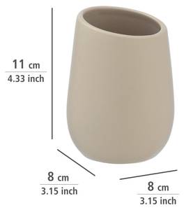 Keramikbecher für Pinsel BADI, grey Beige