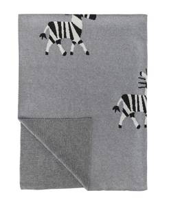 Babydecke aus Baumwolle, ZEBRA Grau - Textil - 90 x 120 x 120 cm