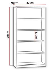 Regal Office 80 Braun - Holzwerkstoff - 180 x 180 x 80 cm