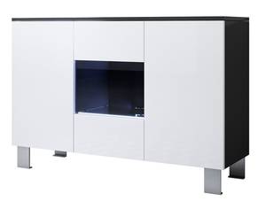 Buffet Luke Noir - Blanc - Bois manufacturé - 120 x 70 x 40 cm