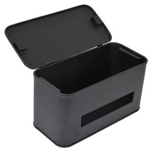 Taschentuchbox Pali Schwarz - Metall - 27 x 14 x 12 cm