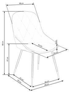 Chaise K437 Vert - Textile - 49 x 88 x 55 cm