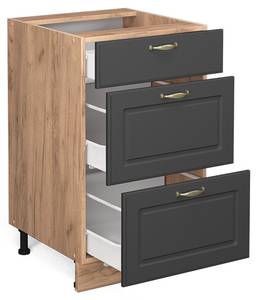 Küchenunterschrank Fame-Line 38358 Anthrazit - Braun - 50 x 51 cm