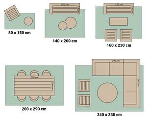 In- & Outdoor Teppich Costa Creme - 160 x 230 cm