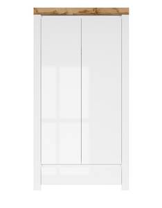 Drehtürenschrank Holten Weiß - Holzwerkstoff - 106 x 204 x 57 cm