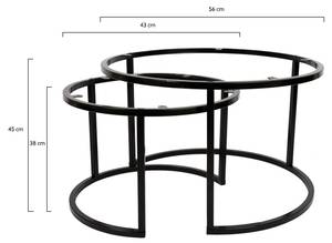 Metall Couchtisch-Gestell-Set Chicago 57 x 43 x 57 cm