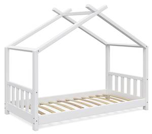 Kinderbett Design 160x80cm Weiß Weiß