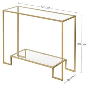 Konsolentisch Binni Gold - Metall - 35 x 80 x 100 cm