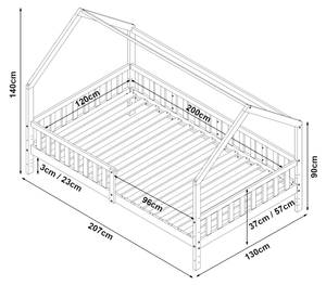 Hausbett Ydre mit Matratze Breite: 130 cm - Mit Lattenrost - Mit Lattenrost & Matratze