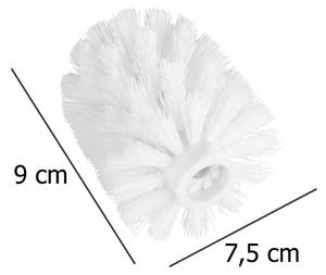 Ersatzbürste WC-Garnitur  Ø 7 Weiß - Kunststoff - 8 x 9 x 8 cm