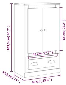 Highboard DE8013 Weiß