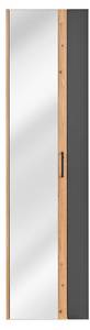 Armoire haute MADERA HC45 1D Beige - Bois manufacturé - Matière plastique - 45 x 170 x 31 cm