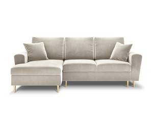 Schlaf-Ecksofa + Box MOGHAN 4 Sitzplätze Beige