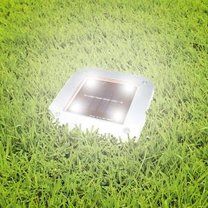 Solar Lights - LED Bodenstrahler IP44 Silber - Kunststoff - 10 x 2 x 10 cm