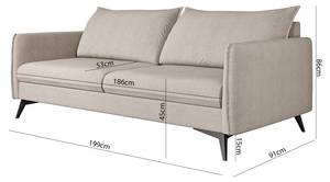 Sofa Carlo 3-Sitzer Ecru