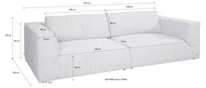 BIG CUBE STYLE Sofa Braun - Breite: 270 cm