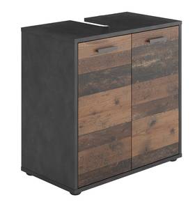 Waschtischunterschrank Madoc Braun - Holzwerkstoff - 33 x 59 x 60 cm