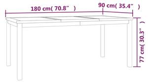 Garten Essgruppe 3028916-2 (7-teilig) 90 x 180 cm