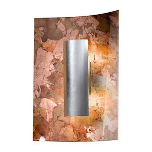 Wandleuchte Aura Herbst 30 cm Metall / Glas - Bernstein / Silber - 2-flammig