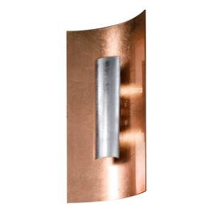 Wandleuchte Aura Kupfer 45 cm Metall / Glas - Kupfer / Silber - 2-flammig