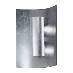 Wandleuchte Aura Silber 30 cm Metall / Glas - Silber - 2-flammig