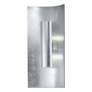 Wandleuchte Aura Silber 45 cm Metall / Glas - Silber - 2-flammig