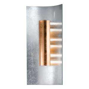 Wandleuchte Aura Silber 45 cm Metall / Glas - Silber / Kupfer - 2-flammig