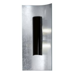 Wandleuchte Aura Silber 45 cm Metall / Glas - Silber / Schwarz - 2-flammig