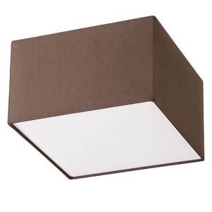 Lampada da soffitto Borris tessuto / ferro - Noce di cocco Marrone - Larghezza: 30 cm