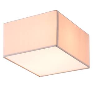 Plafondlamp Borris geweven stof/ijzer - Kiezelkleurig - Breedte: 30 cm