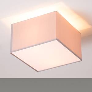 Plafondlamp Borris geweven stof/ijzer - Kiezelkleurig - Breedte: 30 cm