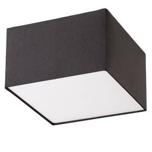 Lampada da soffitto Borris tessuto / ferro - Nero - Larghezza: 30 cm