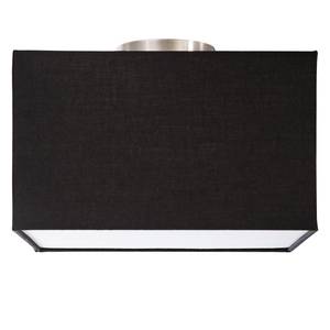 Lampada da soffitto Borris tessuto / ferro - Nero - Larghezza: 30 cm