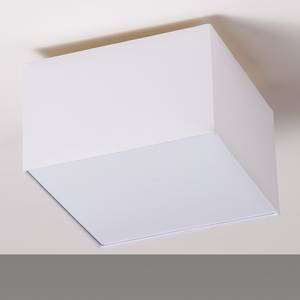 Plafonnier Borris Tissu / Fer - Blanc - Largeur : 30 cm