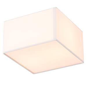 Lampada da soffitto Borris tessuto / ferro - Bianco - Larghezza: 30 cm