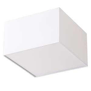 Plafonnier Borris Tissu / Fer - Blanc - Largeur : 30 cm