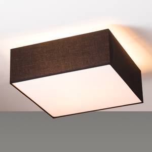 Plafondlamp Borris geweven stof/ijzer - Zwart - Breedte: 50 cm