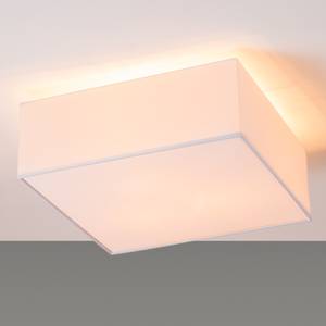 Plafondlamp Borris geweven stof/ijzer - Wit - Breedte: 50 cm