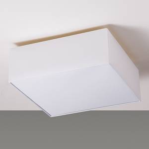 Lampada da soffitto Borris tessuto / ferro - Bianco - Larghezza: 50 cm