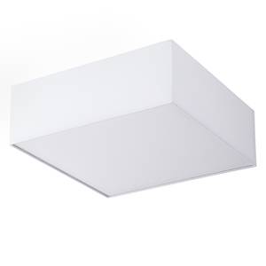 Plafonnier Borris Tissu / Fer - Blanc - Largeur : 50 cm