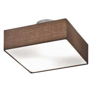 Plafonnier Shima IV Tissu / Métal - 2 ampoules - Marron / Blanc