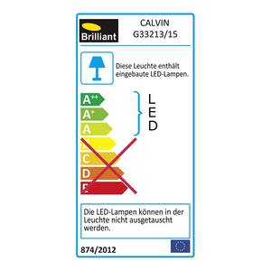 Plafondlamp Calvin metaal/zilverkleurig kunststof 2 lichtbronnen