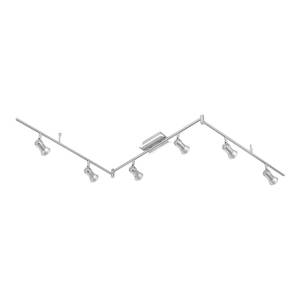 Plafonnier Centra Led Fer Argenté 6 ampoules