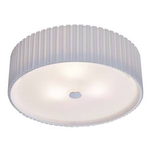 Plafondlamp Cole textiel/wit glas 3 lichtbronnen