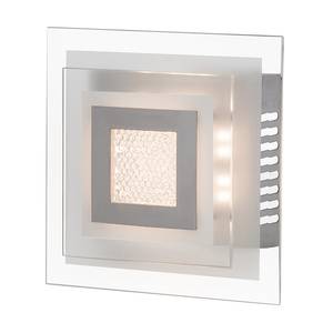 Plafondlamp Crystal Clear metaal/zilverkleurig glas 1 lichtbron